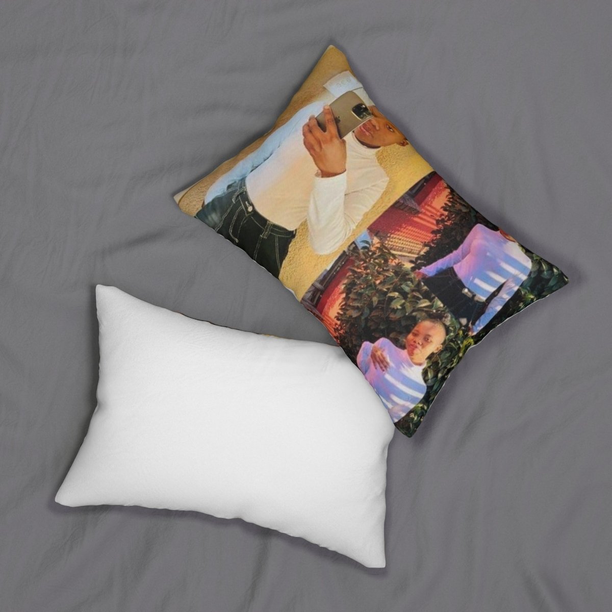Personalized Photo Lumbar Pillow | Custom Decor, Gift for Home, Couch Cushion, Throw Pillow, Unique Keepsake - LUXURY LEGEND