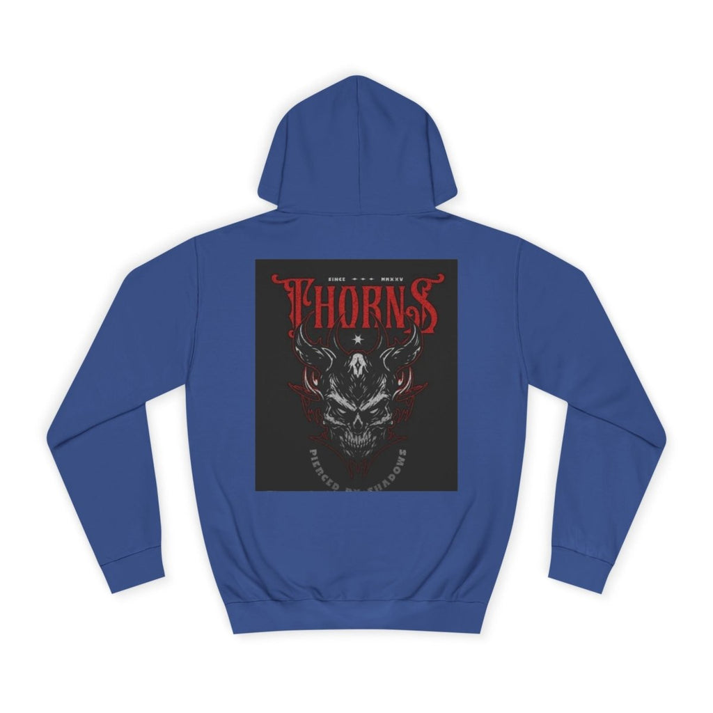 Skull Thorns Hoodie, Unisex College Sweatshirt, Gothic Streetwear, Halloween Gift - LUXURY LEGEND