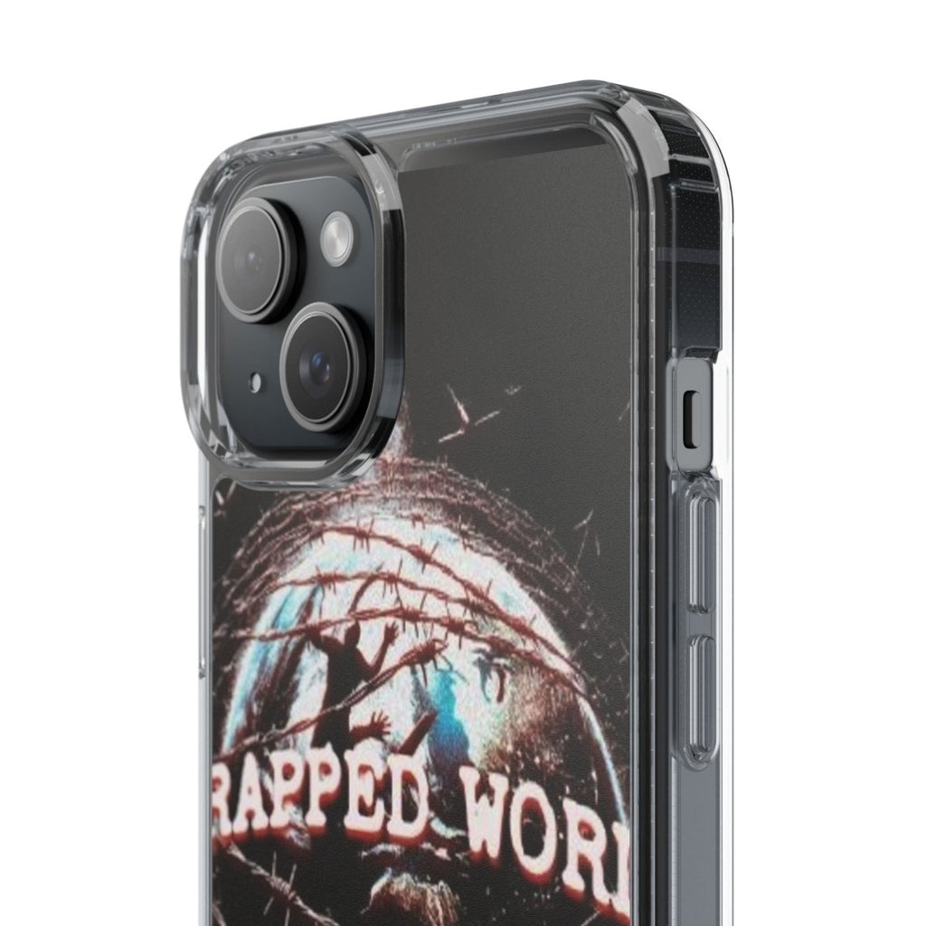 Trapped World Clear Case - Unique Phone Cover for Music Lovers, Gift for Him/Her, Protective Phone Case, Vintage Design - LUXURY LEGEND