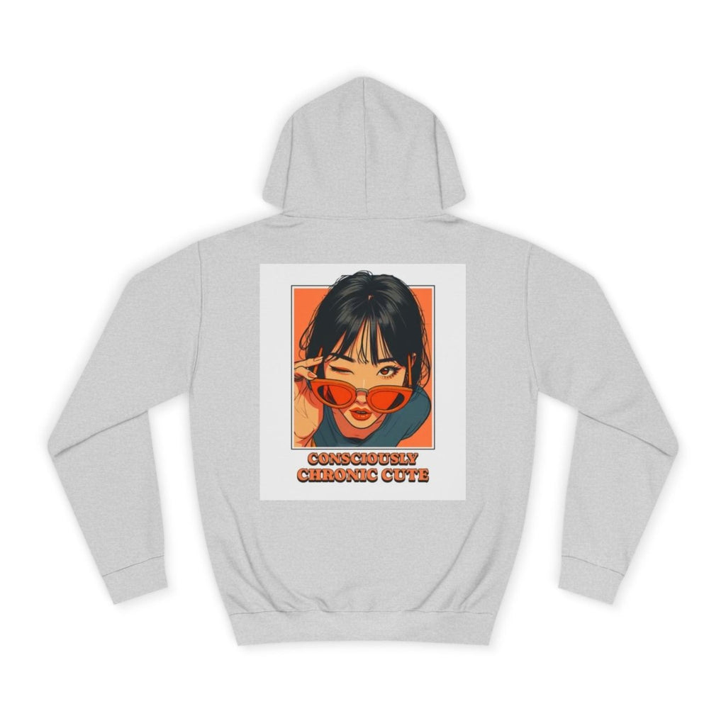 Hoodie - Retro Anime Girl 'Charmingly Cheeky' Graphic Hoodie - LUXURY LEGEND