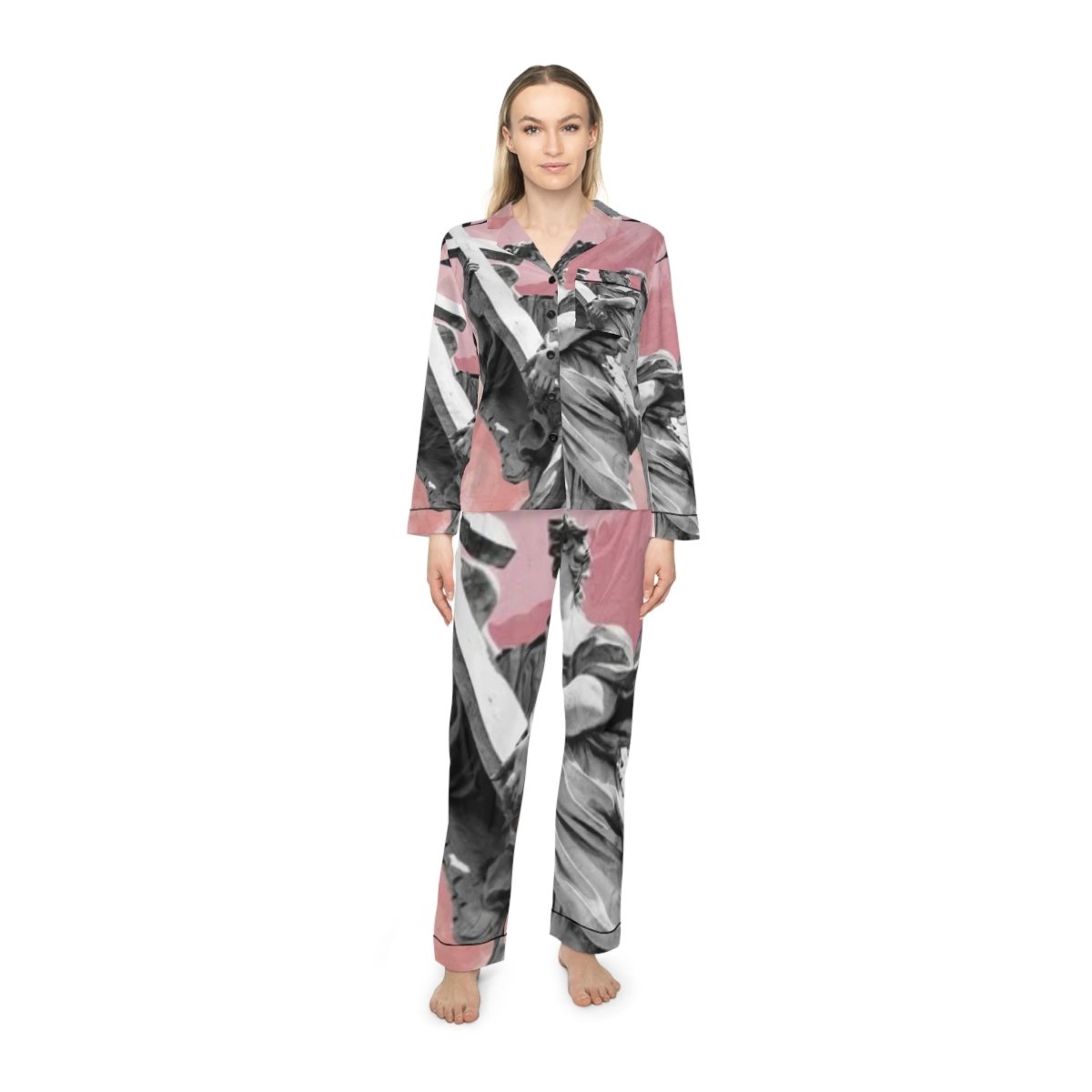 Silky Dreams: Women's Satin Pajamas - LUXURY LEGEND