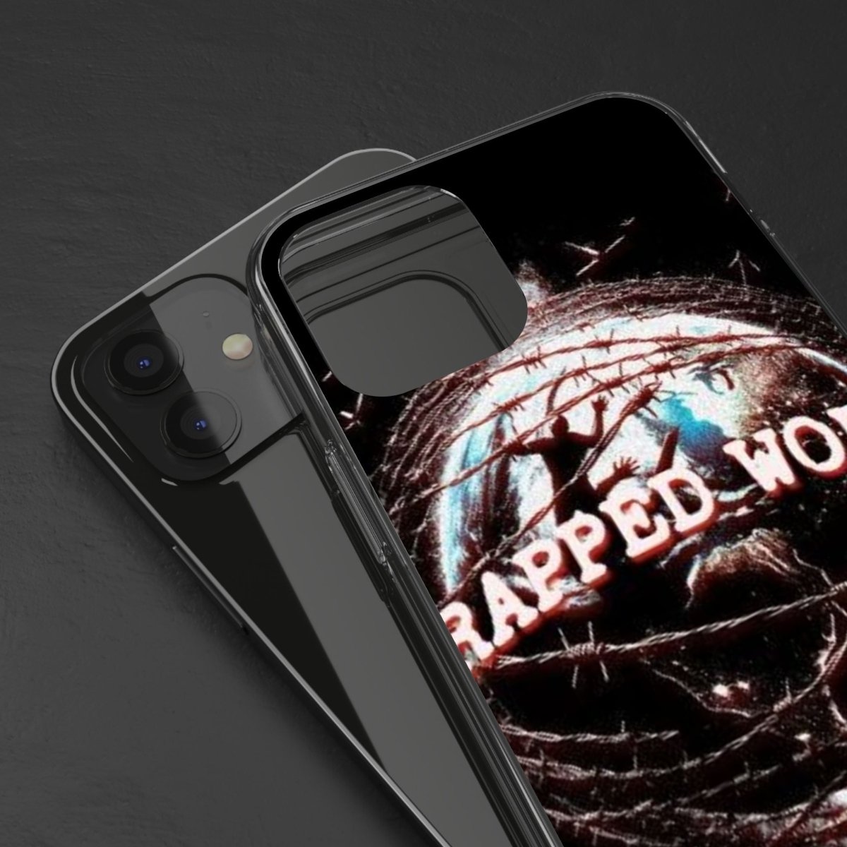 Trapped World Clear Case - Unique Phone Cover for Music Lovers, Gift for Him/Her, Protective Phone Case, Vintage Design - LUXURY LEGEND