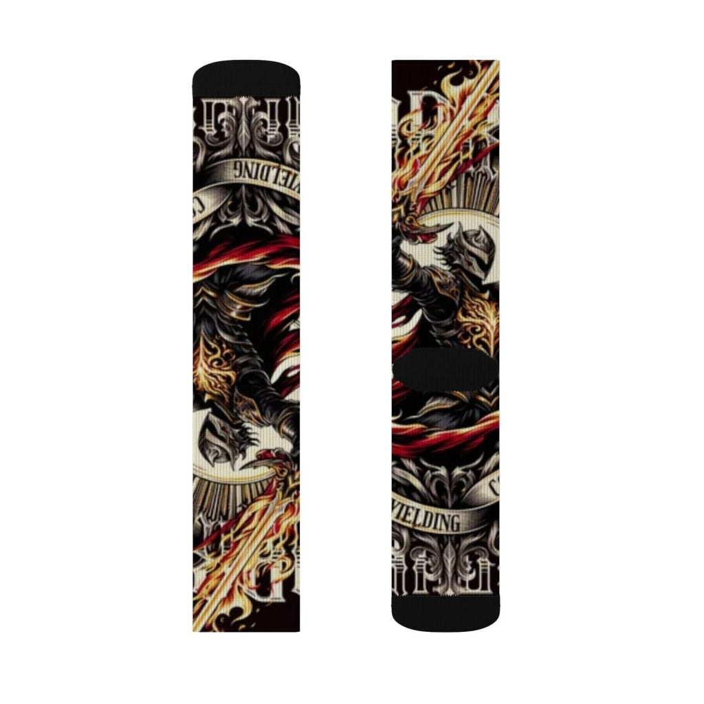 Artistic Sublimation Socks: Bold Graphic Design, Perfect Gift for Him! - LUXURY LEGEND