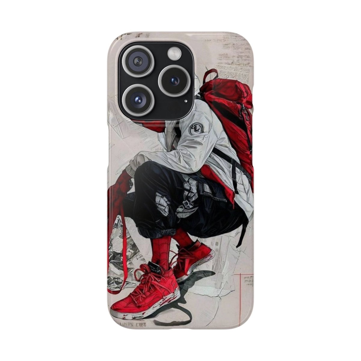 Urban Sneakerhead Phone Case — Red Backpack Streetwear Phone Cover - LUXURY LEGEND