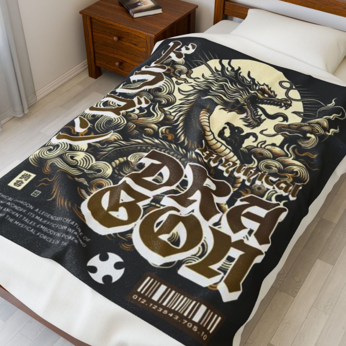 Dragon Velveteen Plush Blanket - Cozy Home Gift for Dragon Lovers - Anime & Fantasy Decor - LUXURY LEGEND