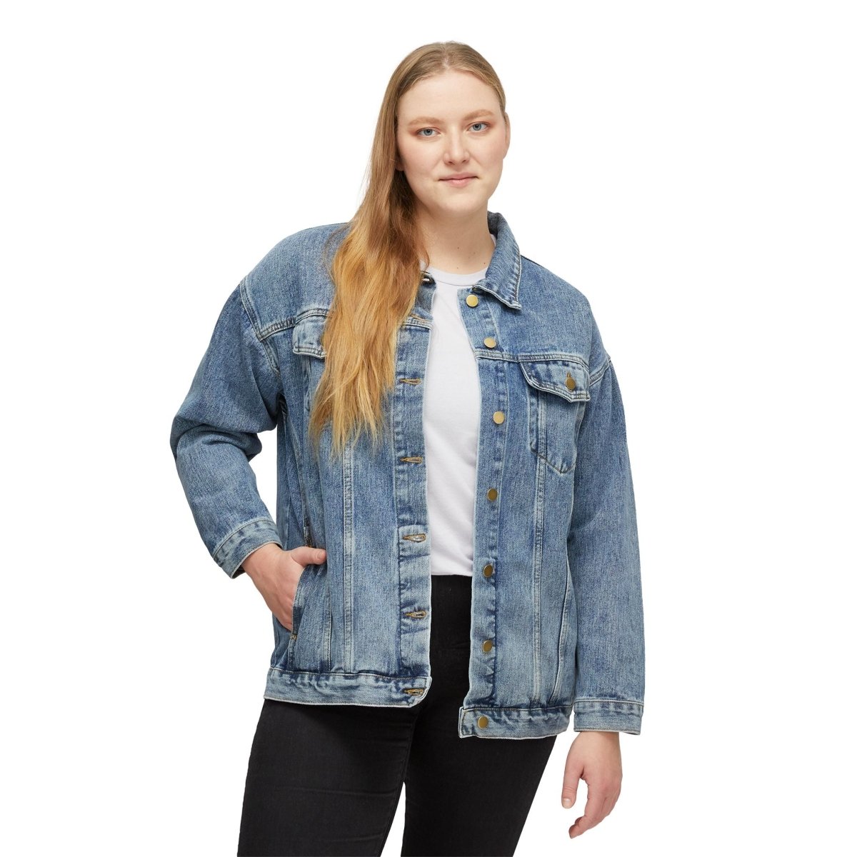 Boho Graphic Denim Jacket - Chic Women's Essential for Trendy Outfits - LUXURY LEGEND