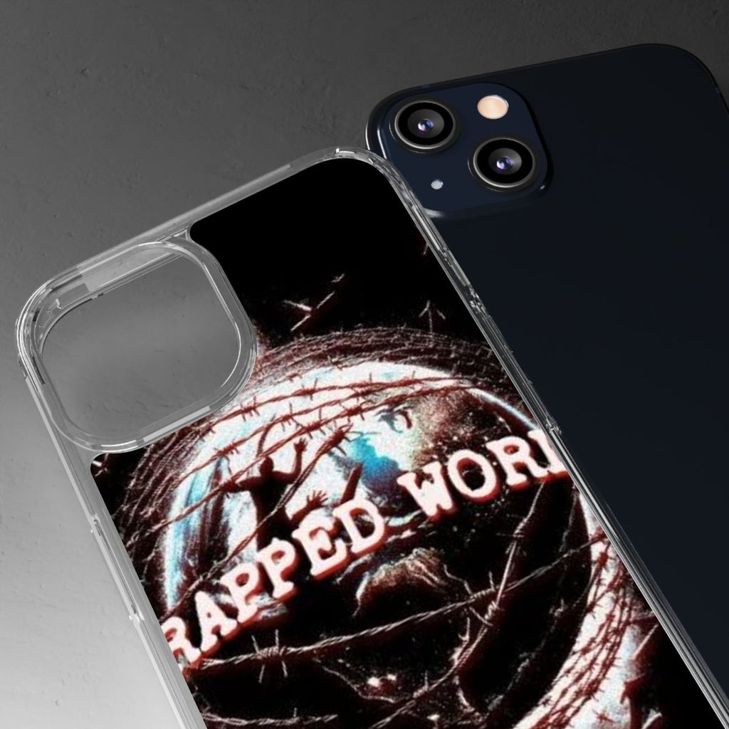 Trapped World Clear Case - Unique Phone Cover for Music Lovers, Gift for Him/Her, Protective Phone Case, Vintage Design - LUXURY LEGEND