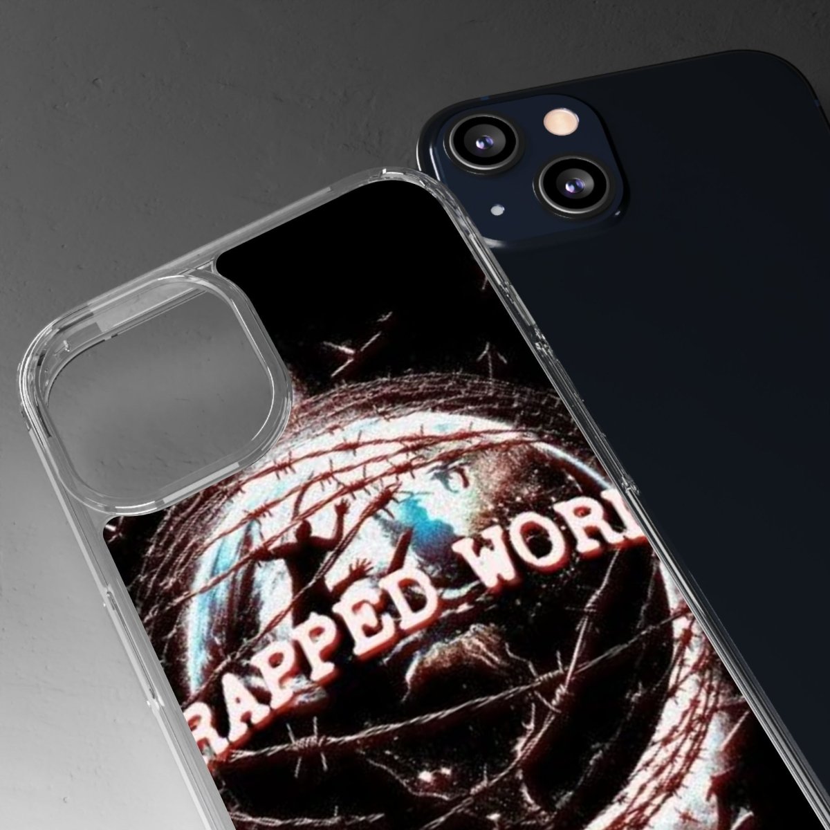 Trapped World Clear Case - Unique Phone Cover for Music Lovers, Gift for Him/Her, Protective Phone Case, Vintage Design - LUXURY LEGEND