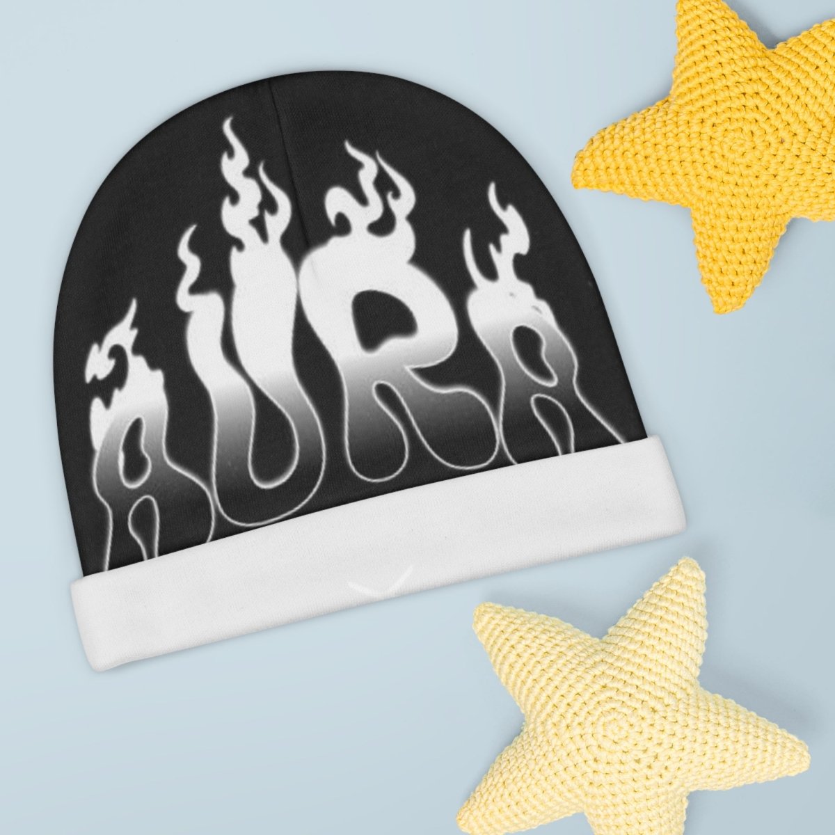 Flame Aura Baby Beanie, Cool Infant Hat, Trendy Newborn Accessory, Baby Shower Gift, Stylish Toddler Wear - LUXURY LEGEND