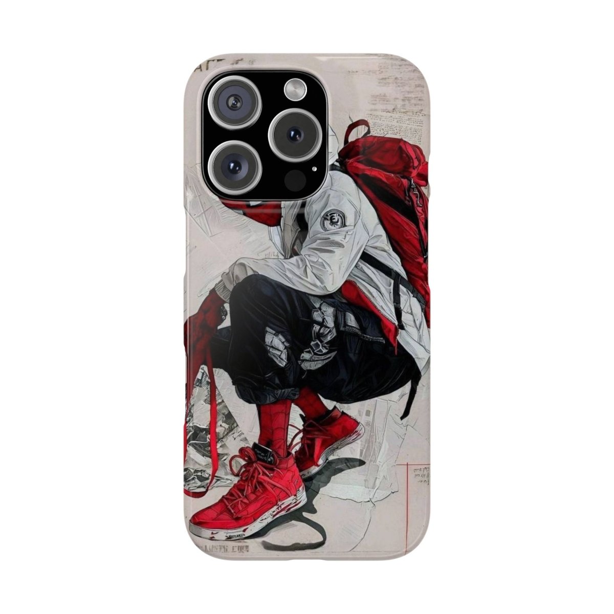 Urban Sneakerhead Phone Case — Red Backpack Streetwear Phone Cover - LUXURY LEGEND