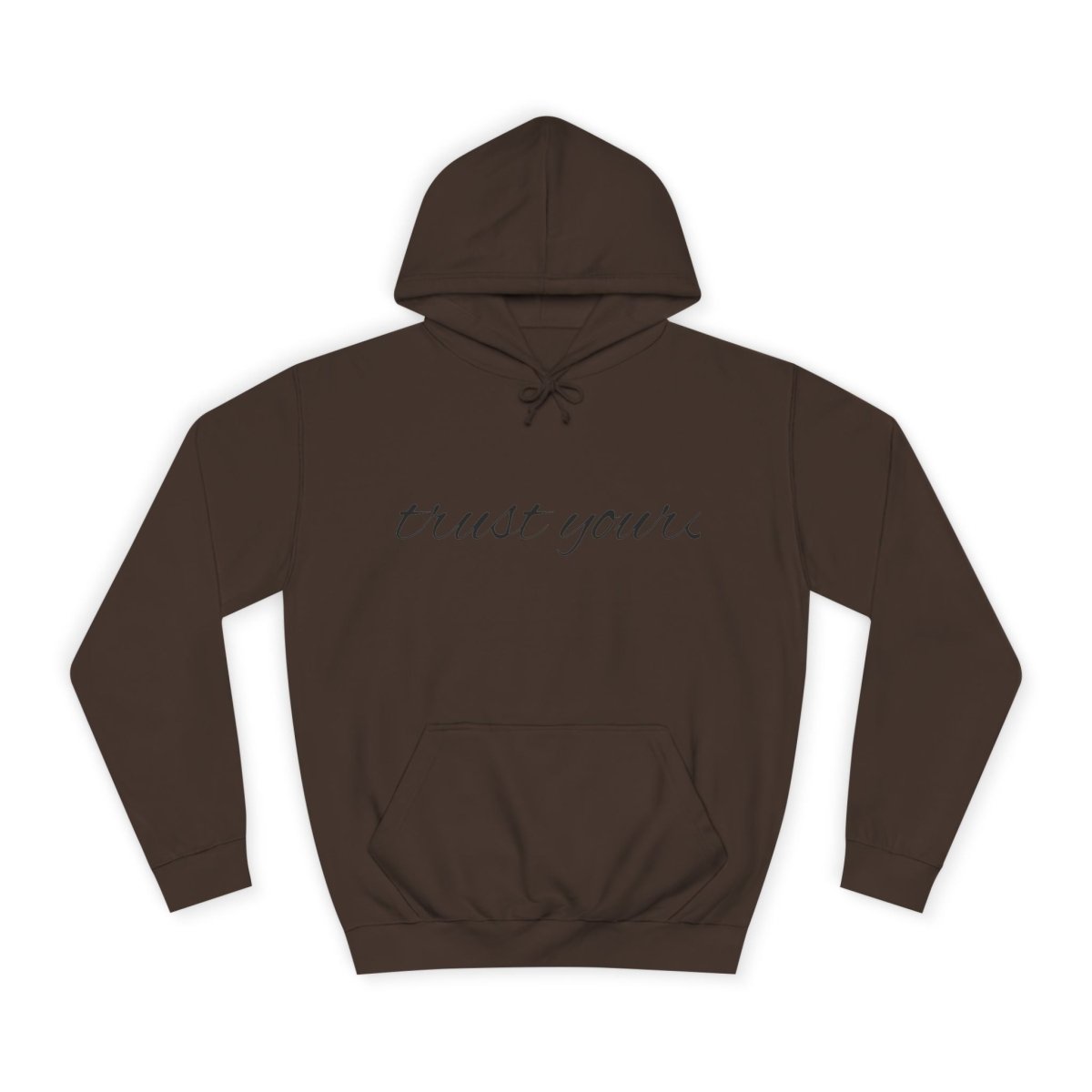 College Hoodie — Cozy Café Photo & 'First You're' Script Pullover - LUXURY LEGEND