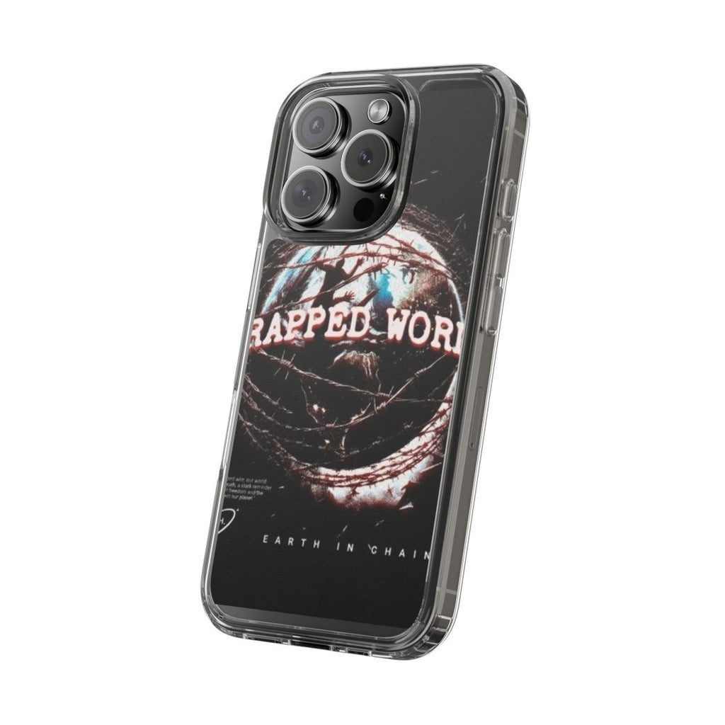 Trapped World Clear Case - Unique Phone Cover for Music Lovers, Gift for Him/Her, Protective Phone Case, Vintage Design - LUXURY LEGEND