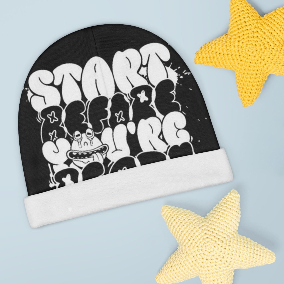 Start Before You're Ready Baby Beanie - Fun Infant Hat for New Parents & Baby Showers - LUXURY LEGEND