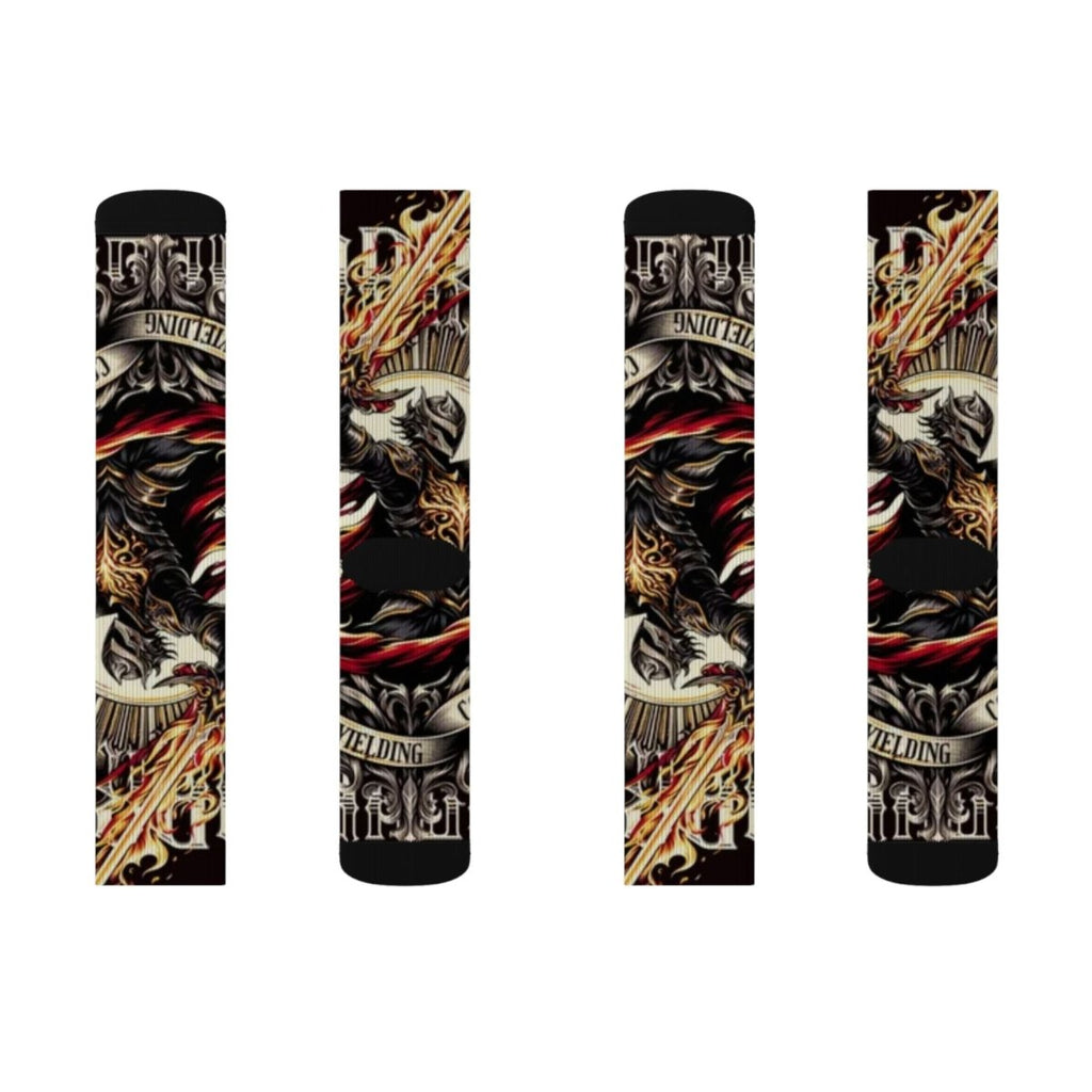 Artistic Sublimation Socks: Bold Graphic Design, Perfect Gift for Him! - LUXURY LEGEND