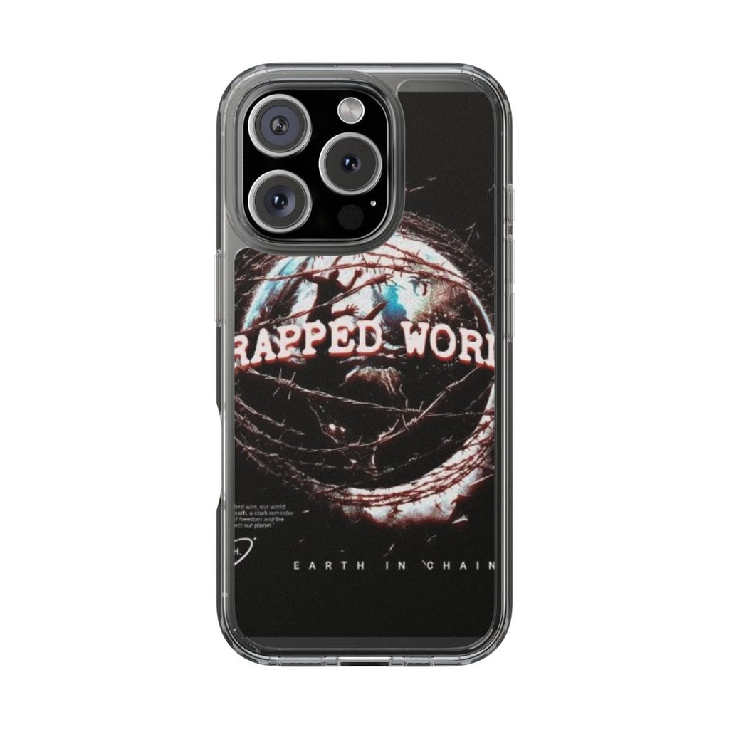 Trapped World Clear Case - Unique Phone Cover for Music Lovers, Gift for Him/Her, Protective Phone Case, Vintage Design - LUXURY LEGEND