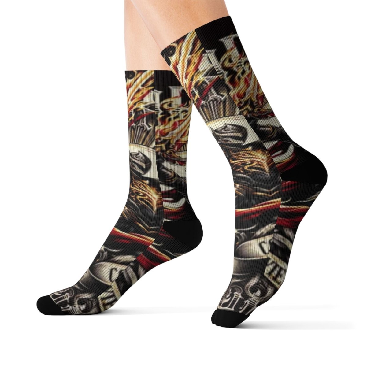 Artistic Sublimation Socks: Bold Graphic Design, Perfect Gift for Him! - LUXURY LEGEND