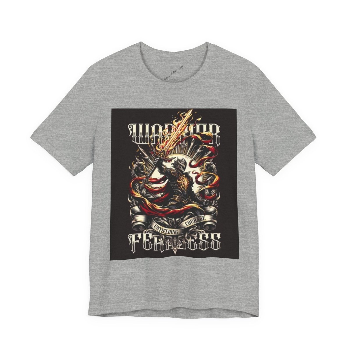Fearless Warrior Graphic Tee — "Warrior Fearless" Skull & Guitar Rock Shirt - LUXURY LEGEND