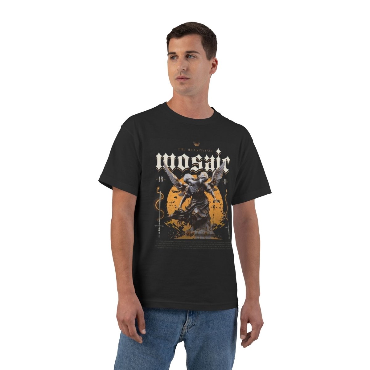 Vintage Mosaic Angel Graphic Tee - Perfect Gift for Rock Lovers! - LUXURY LEGEND