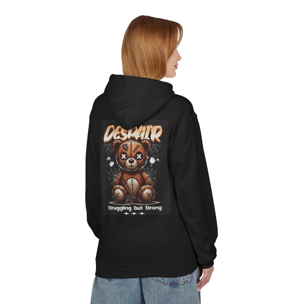 Struggling but Strong Teddy Bear Hoodie, Cozy Unisex Sweatshirt, Perfect Gift for All - LUXURY LEGEND
