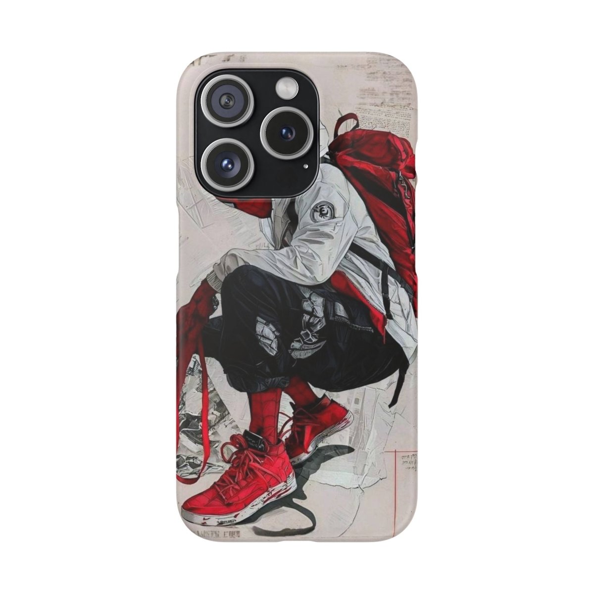 Urban Sneakerhead Phone Case — Red Backpack Streetwear Phone Cover - LUXURY LEGEND