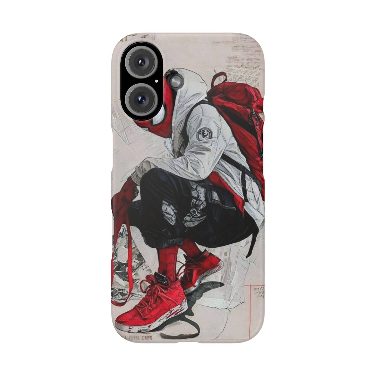 Urban Sneakerhead Phone Case — Red Backpack Streetwear Phone Cover - LUXURY LEGEND