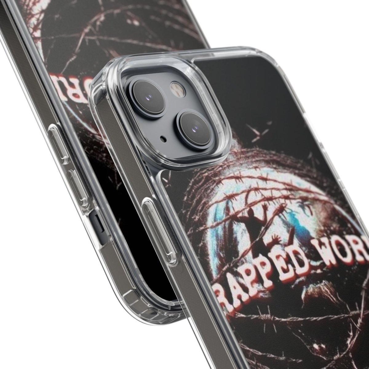 Trapped World Clear Case - Unique Phone Cover for Music Lovers, Gift for Him/Her, Protective Phone Case, Vintage Design - LUXURY LEGEND