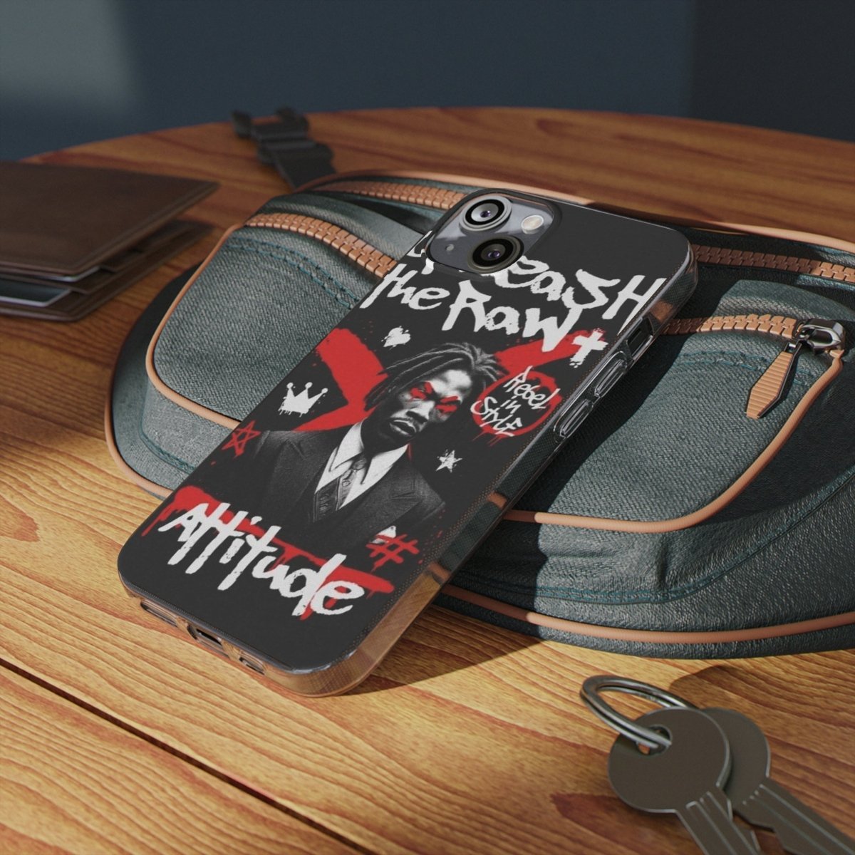 Rebel Attitude Clear Silicone Phone Case - Stylish Gift for Trendsetters - LUXURY LEGEND