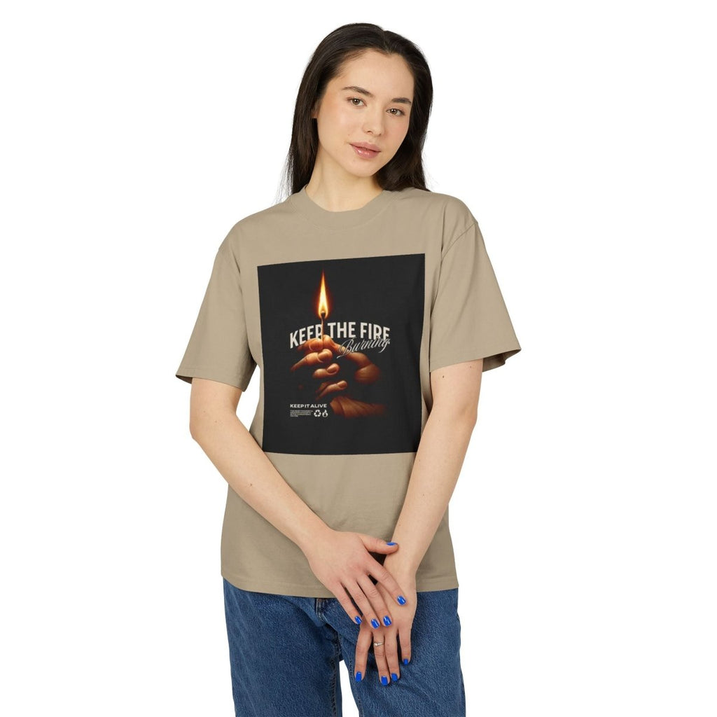 Keep the Fire Candle Tee — Inspirational Vintage Flame Graphic T-Shirt - LUXURY LEGEND
