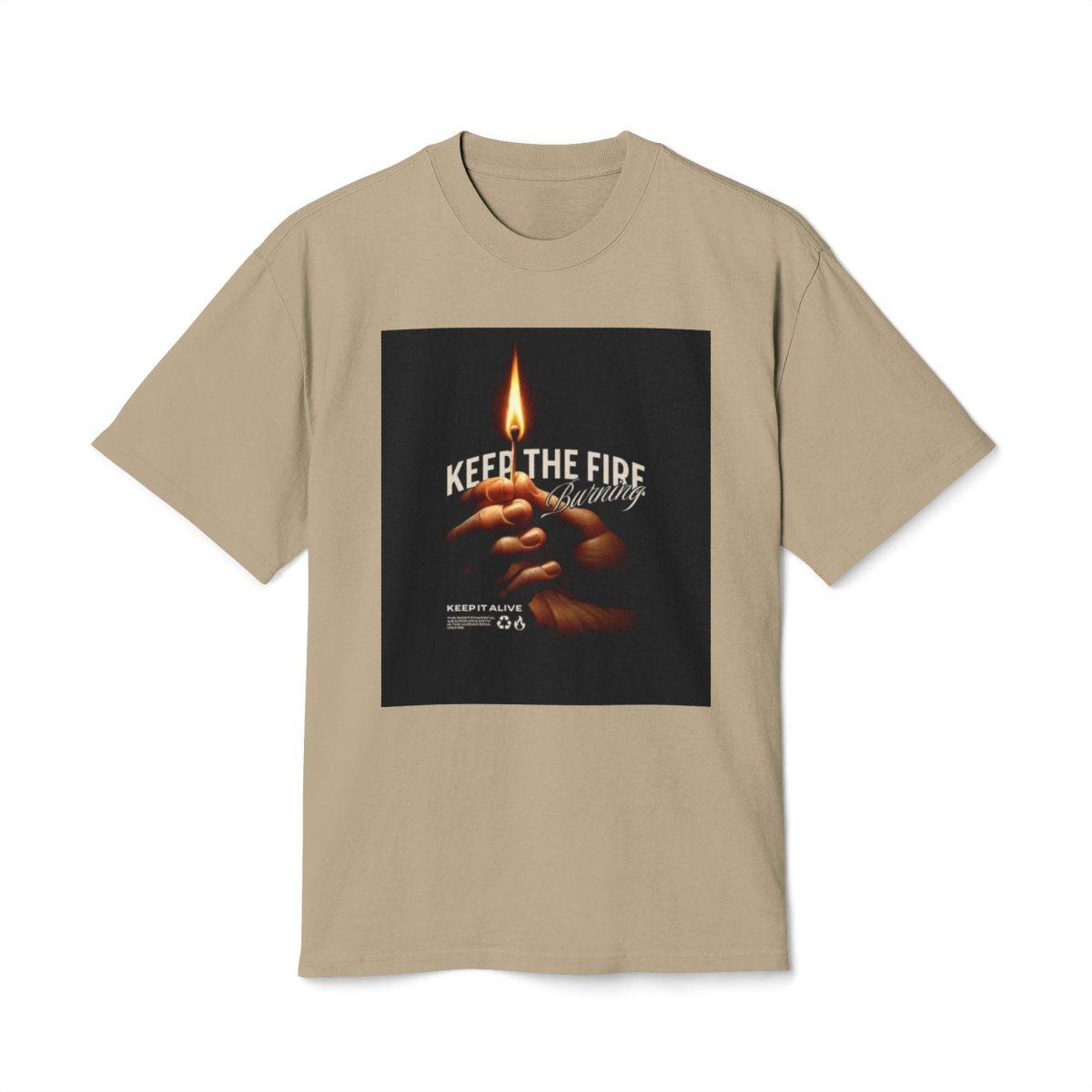 Keep the Fire Candle Tee — Inspirational Vintage Flame Graphic T-Shirt - LUXURY LEGEND