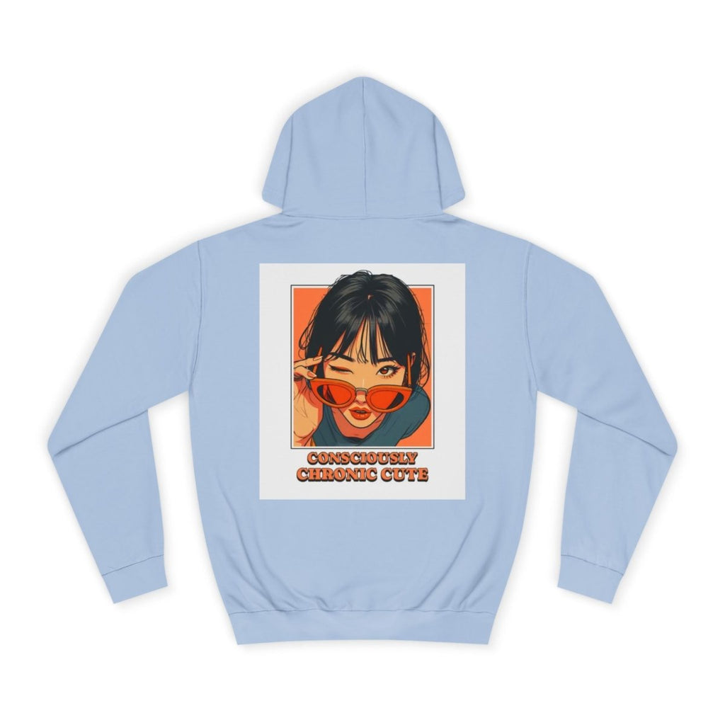 Hoodie - Retro Anime Girl 'Charmingly Cheeky' Graphic Hoodie - LUXURY LEGEND