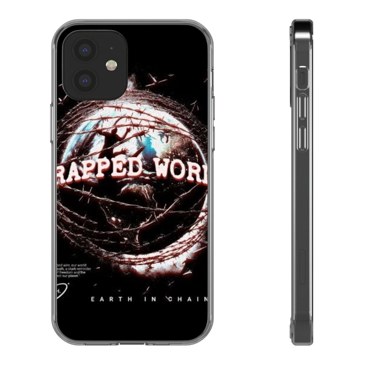 Trapped World Clear Case - Unique Phone Cover for Music Lovers, Gift for Him/Her, Protective Phone Case, Vintage Design - LUXURY LEGEND