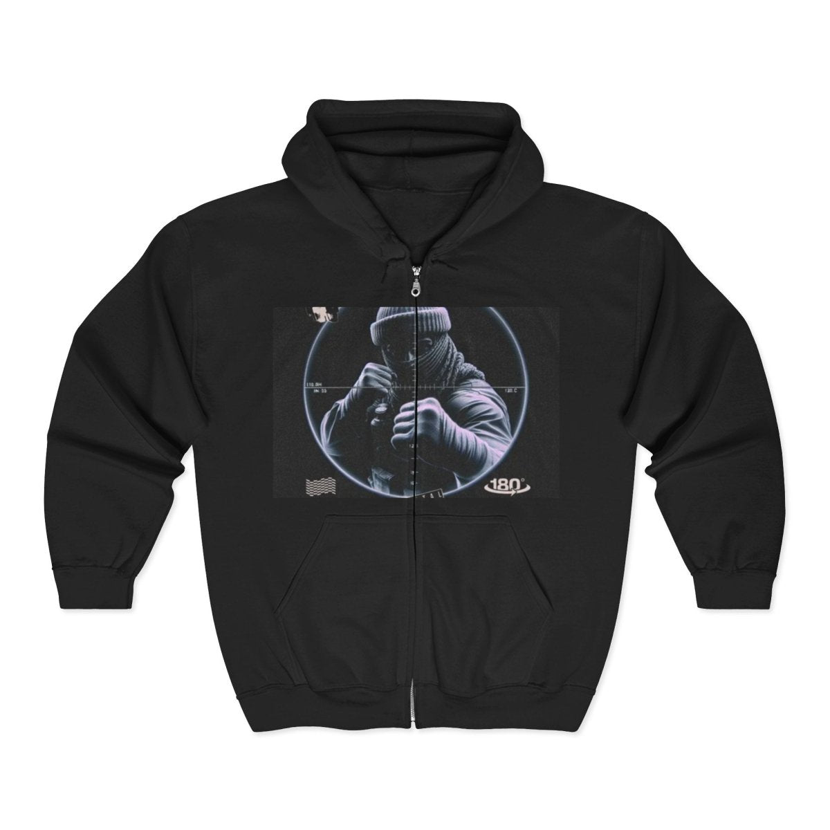Cybersecurity Hoodie - Hacker Graphic Full-Zip Sweatshirt - LUXURY LEGEND