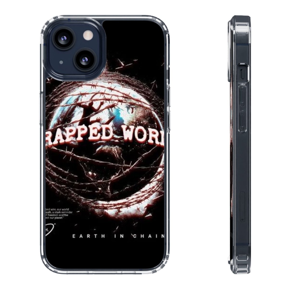 Trapped World Clear Case - Unique Phone Cover for Music Lovers, Gift for Him/Her, Protective Phone Case, Vintage Design - LUXURY LEGEND